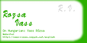 rozsa vass business card